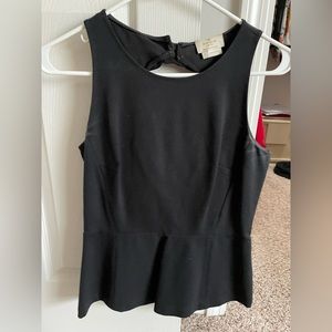 Kate spade bow back peplum tank